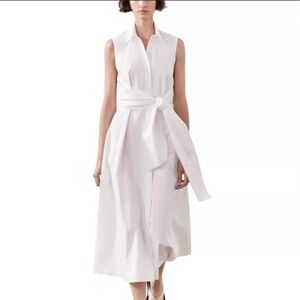 Zara White Knotted Sleeveless Dress